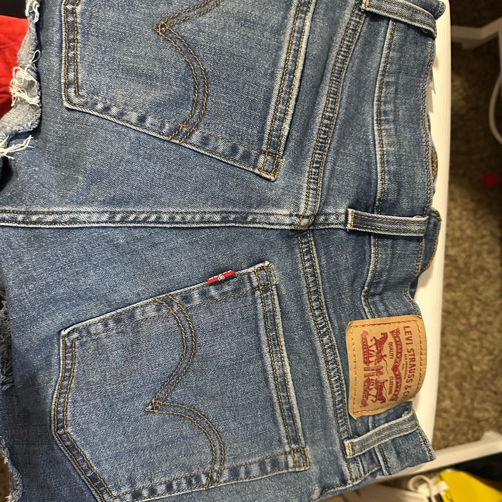 Levi's Light Blue Denim Cutoff Shorts